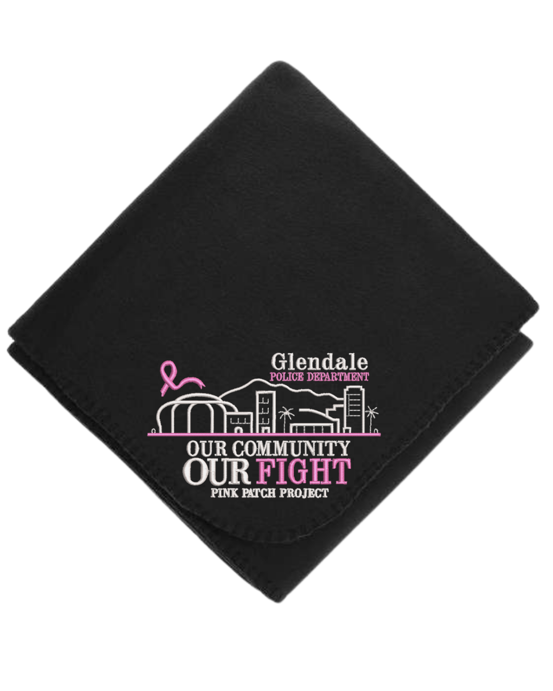 Embroidered Our Community Our Fight Blanket